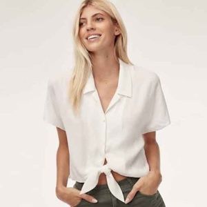 Wilfred Free The Tie-Front Blouse White SMALL